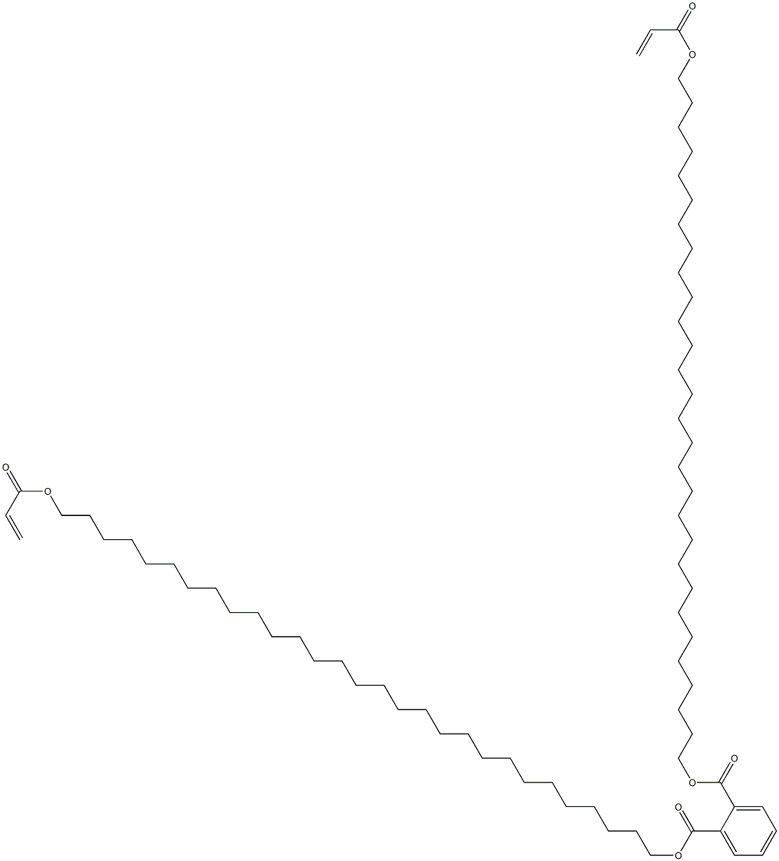 Phthalic acid bis(29-acryloyloxynonacosyl) ester Struktur