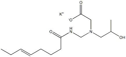 N-(2-Hydroxypropyl)-N-(5-octenoylaminomethyl)glycine potassium salt Struktur