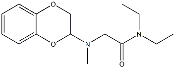 2-(1,4-Benzodioxan-2-ylmethylamino)-N,N-diethylacetamide Struktur