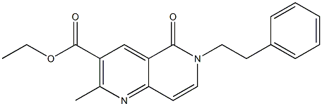 6-(Phenethyl)-2-methyl-5-oxo-5,6-dihydro-1,6-naphthyridine-3-carboxylic acid ethyl ester Struktur