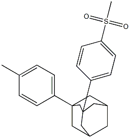 1-(4-Methylphenyl)-3-(4-(methylsulfonyl)phenyl)adamantane Struktur