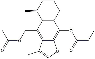 (5S)-5,6,7,8-Tetrahydro-4-(acetoxymethyl)-3,5-dimethylnaphtho[2,3-b]furan-9-ol propionate Struktur