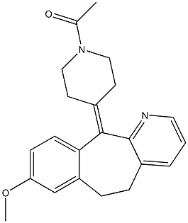 5,6-Dihydro-11-(1-acetyl-4-piperidinylidene)-8-methoxy-11H-benzo[5,6]cyclohepta[1,2-b]pyridine Struktur