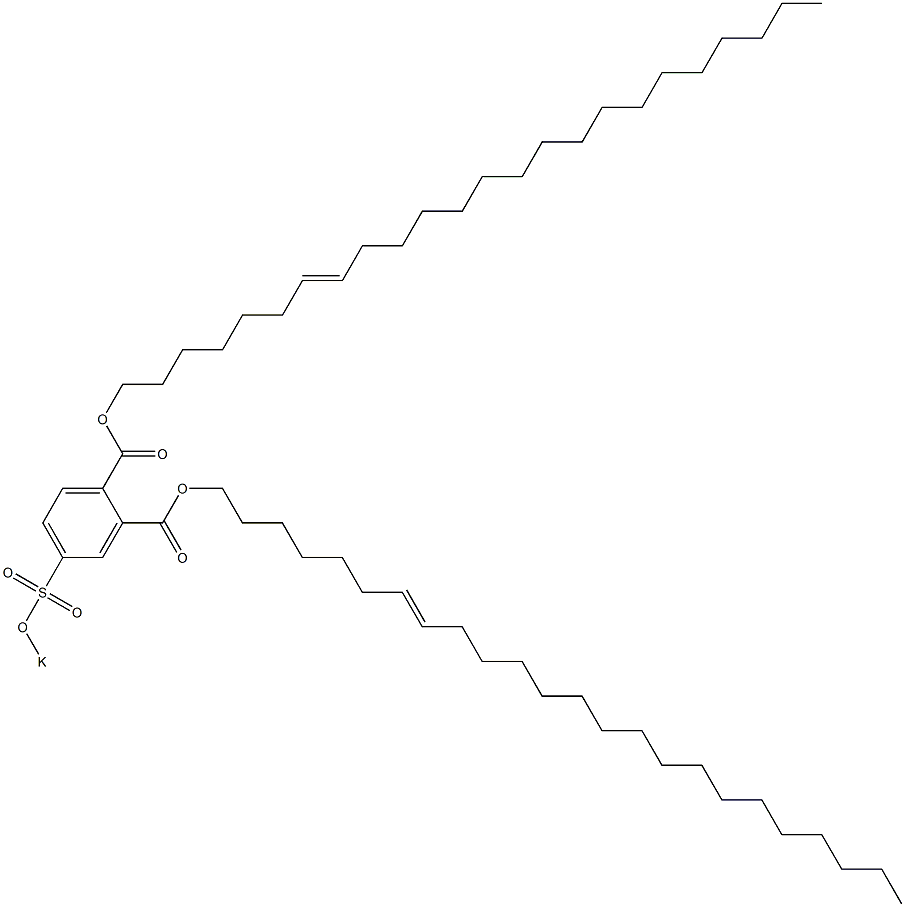 4-(Potassiosulfo)phthalic acid di(7-tetracosenyl) ester Struktur