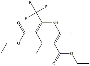 1,4-Dihydro-2-methyl-4-methyl-6-trifluoromethylpyridine-3,5-dicarboxylic acid diethyl ester Struktur