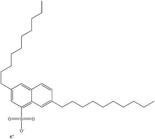 3,7-Didecyl-1-naphthalenesulfonic acid potassium salt Struktur