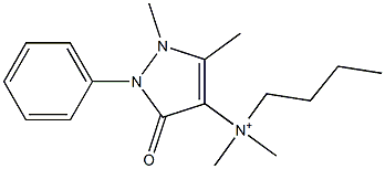 Butyldimethyl(2,3-dimethyl-5-oxo-1-phenyl-3-pyrazolin-4-yl)aminium Struktur