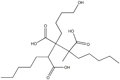 Butane-1,2,3-tricarboxylic acid 2-(4-hydroxybutyl)1,3-dipentyl ester Struktur