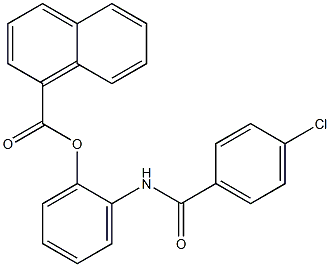 1-Naphthoic acid 2-(4-chlorobenzoylamino)phenyl ester Struktur