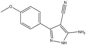 5-Amino-3-(4-methoxyphenyl)-1H-pyrazole-4-carbonitrile Struktur