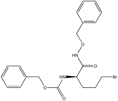 (2R)-2-Benzyloxycarbonylamino-N-benzyloxy-5-bromopentanamide Struktur