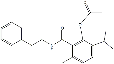 N-Phenethyl-3-acetoxy-p-cymene-2-carboxamide Struktur