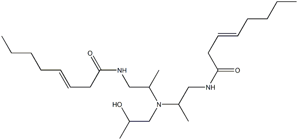 N,N'-[2-Hydroxypropyliminobis(2-methyl-2,1-ethanediyl)]bis(3-octenamide) Struktur