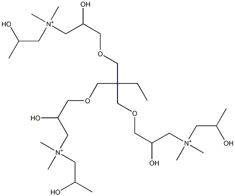 5,5',5''-(Propane-1,1,1-triyl)tris[N,N-dimethyl-N-(2-hydroxypropyl)-2-hydroxy-4-oxa-1-pentanaminium] Struktur