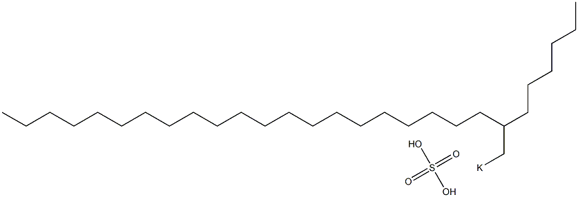 Sulfuric acid 2-hexyltricosyl=potassium salt Struktur