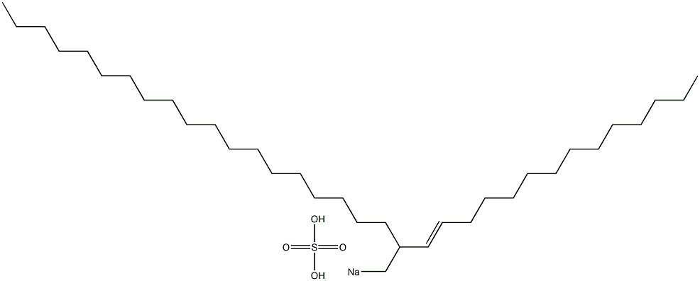 Sulfuric acid 2-(1-tetradecenyl)henicosyl=sodium ester salt Struktur