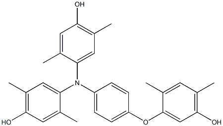 N,N-Bis(4-hydroxy-2,5-dimethylphenyl)-4-(5-hydroxy-2,4-dimethylphenoxy)benzenamine Struktur