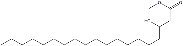 3-Hydroxynonadecanoic acid methyl ester Struktur