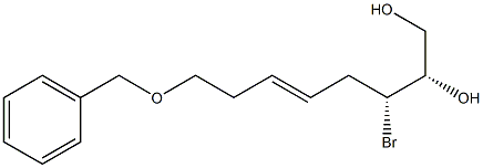 (2S,3R,5E)-3-Bromo-8-benzyloxy-5-octene-1,2-diol Struktur