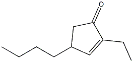 4-Butyl-2-ethyl-2-cyclopenten-1-one Struktur