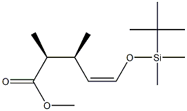 (2S,3S,5Z)-2,3-Dimethyl-5-[dimethyl(1,1-dimethylethyl)siloxy]-4-pentenoic acid methyl ester Struktur