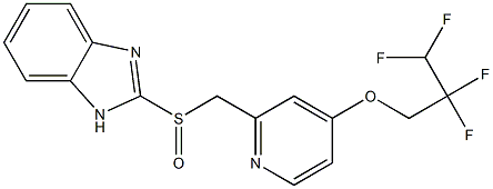 2-[[[4-(2,2,3,3-Tetrafluoropropoxy)pyridin-2-yl]methyl]sulfinyl]-1H-benzimidazole Struktur