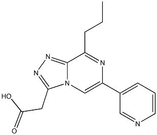 8-Propyl-6-(3-pyridinyl)-1,2,4-triazolo[4,3-a]pyrazine-3-acetic acid Struktur