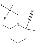 2-Cyano-2,6-dimethyl-1-(2,2,2-trifluoroethyl)piperidine Struktur