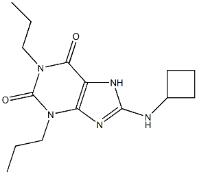 8-Cyclobutylamino-1,3-dipropylxanthine Struktur