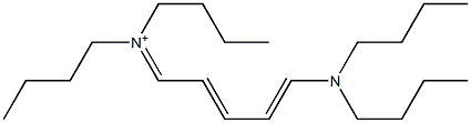 N,N-Dibutyl-5-(dibutylamino)-2,4-pentadien-1-iminium Struktur