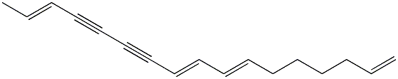 (7E,9E,15E)-1,7,9,15-Heptadecatetrene-11,13-diyne Struktur