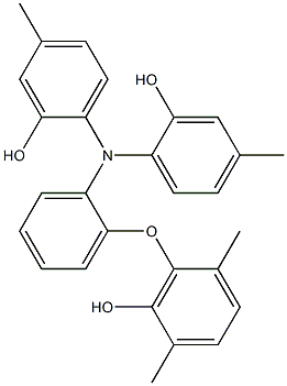 N,N-Bis(2-hydroxy-4-methylphenyl)-2-(6-hydroxy-2,5-dimethylphenoxy)benzenamine Struktur