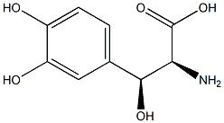 (2S,3S)-2-Amino-3-(3,4-dihydroxyphenyl)-3-hydroxypropanoic acid Struktur