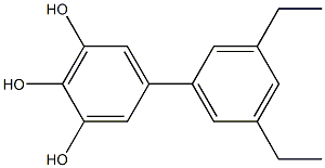 5-(3,5-Diethylphenyl)benzene-1,2,3-triol Struktur