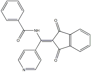 2-[(Benzoylamino)-4-pyridylmethylene]indane-1,3-dione Struktur