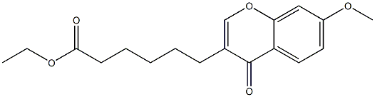 6-(7-Methoxy-4-oxo-4H-1-benzopyran-3-yl)hexanoic acid ethyl ester Struktur