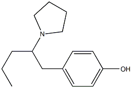 4-[2-(Pyrrolidin-1-yl)pentyl]phenol Struktur