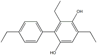 3,5-Diethyl-2-(4-ethylphenyl)benzene-1,4-diol Struktur