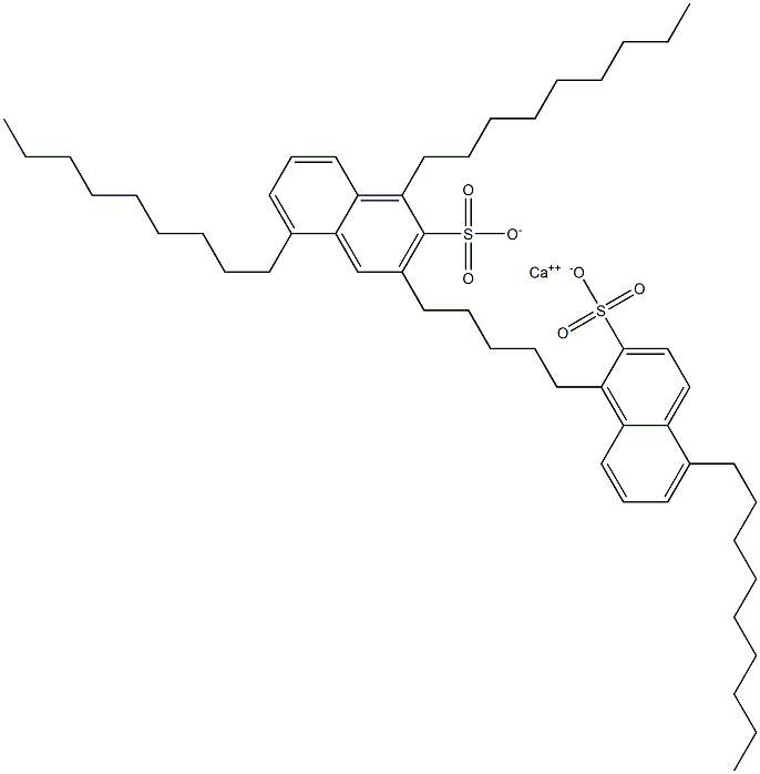 Bis(1,5-dinonyl-2-naphthalenesulfonic acid)calcium salt Structure