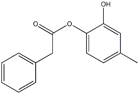 Phenylacetic acid 2-hydroxy-4-methylphenyl ester Struktur