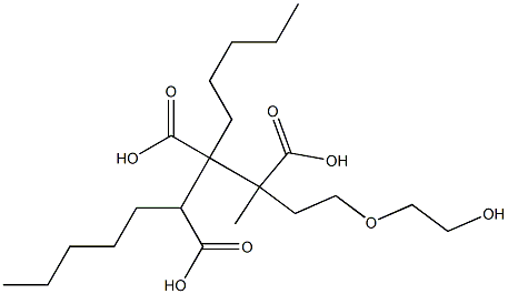 Butane-1,2,3-tricarboxylic acid 3-[2-(2-hydroxyethoxy)ethyl]1,2-dipentyl ester Struktur