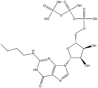 N-Butylguanosine-5'-triphosphoric acid Struktur