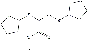 2,3-Bis(cyclopentylthio)propionic acid potassium salt Struktur