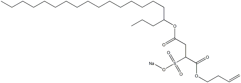 2-(Sodiosulfo)succinic acid 4-icosyl 1-(3-butenyl) ester Struktur