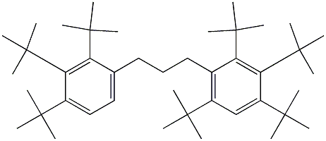 1-(2,3,4,6-Tetra-tert-butylphenyl)-3-(2,3,4-tri-tert-butylphenyl)propane Struktur