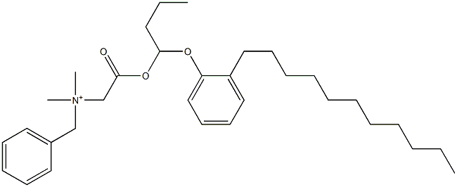 N,N-Dimethyl-N-benzyl-N-[[[1-(2-undecylphenyloxy)butyl]oxycarbonyl]methyl]aminium Struktur