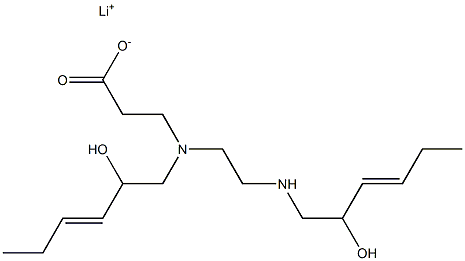 3-[N-(2-Hydroxy-3-hexenyl)-N-[2-(2-hydroxy-3-hexenylamino)ethyl]amino]propionic acid lithium salt Struktur