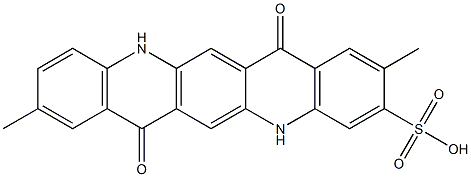 5,7,12,14-Tetrahydro-2,9-dimethyl-7,14-dioxoquino[2,3-b]acridine-3-sulfonic acid Struktur