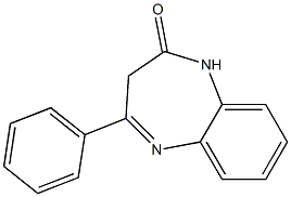 2,3-Dihydro-4-phenyl-1H-1,5-benzodiazepine-2-one Struktur