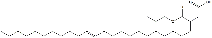 3-(12-Tricosenyl)succinic acid 1-hydrogen 4-propyl ester Struktur